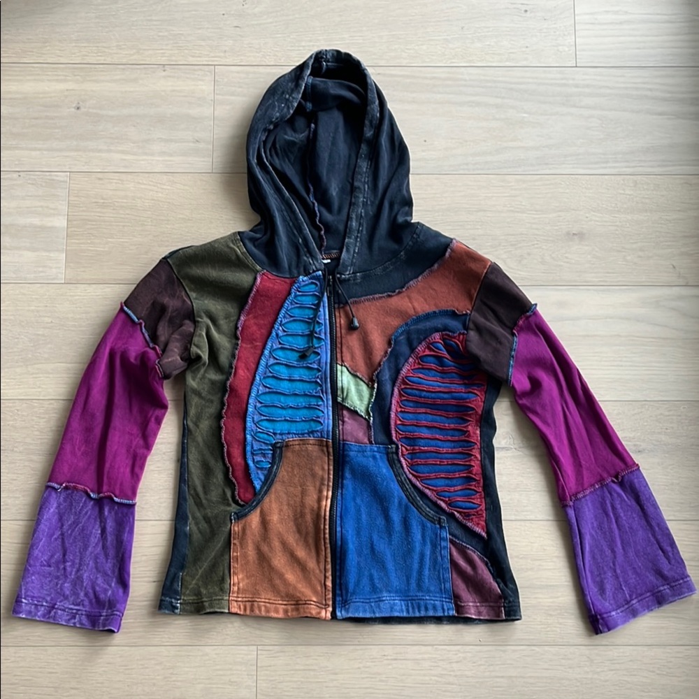 Colorful Patchwork Hoodie